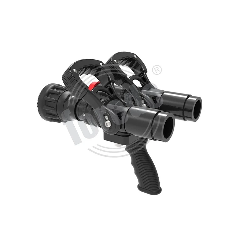 Dual Agent Fire Nozzle With Pistol Grip